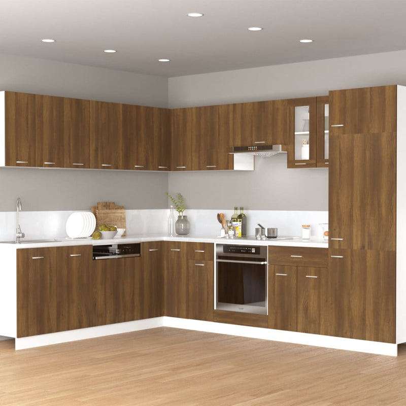 Hängeschrank Braun Eichen-Optik 20X29,5X60 Cm Holzwerkstoff Braune Eiche
