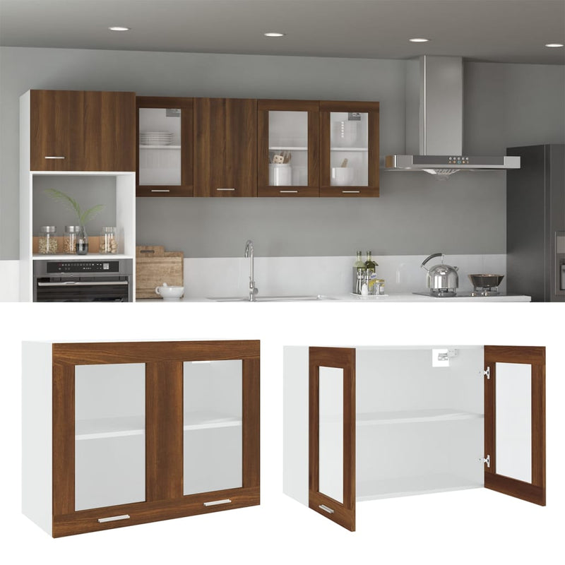 Hängeschrank Braun Eichen-Optik 20X29,5X60 Cm Holzwerkstoff Braune Eiche