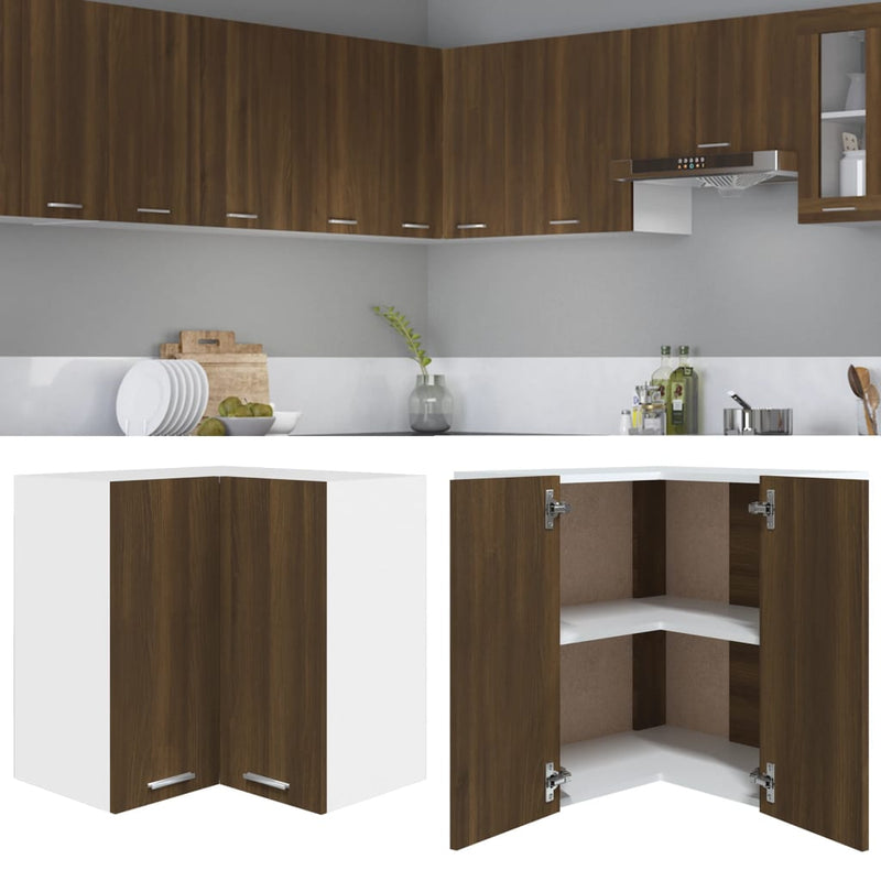Hängeschrank Braun Eichen-Optik 20X29,5X60 Cm Holzwerkstoff Braune Eiche