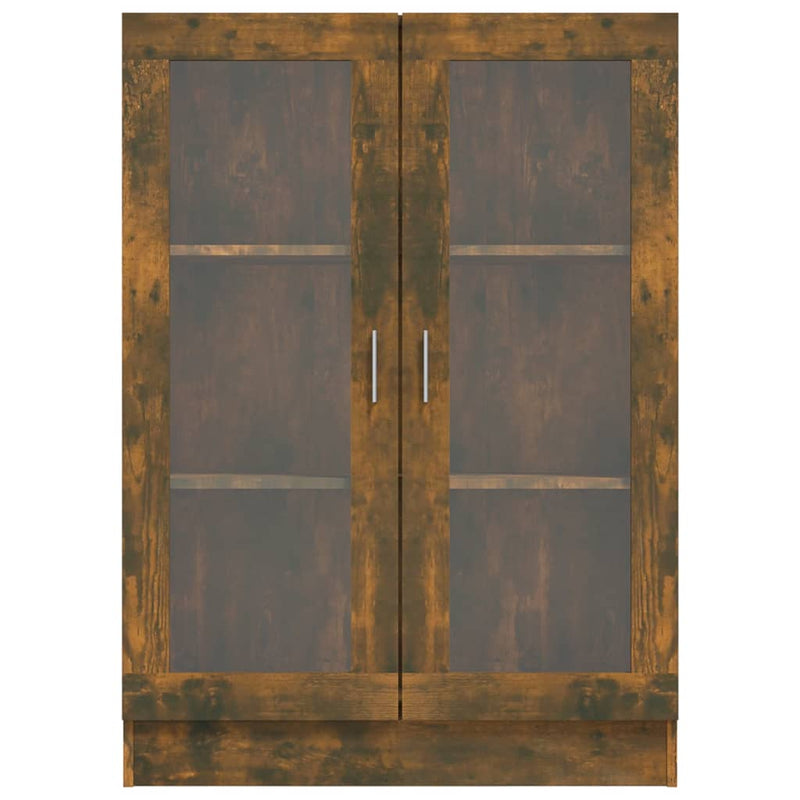 Vitrinenschrank Räuchereiche 82,5x30,5x115 cm Holzwerkstoff