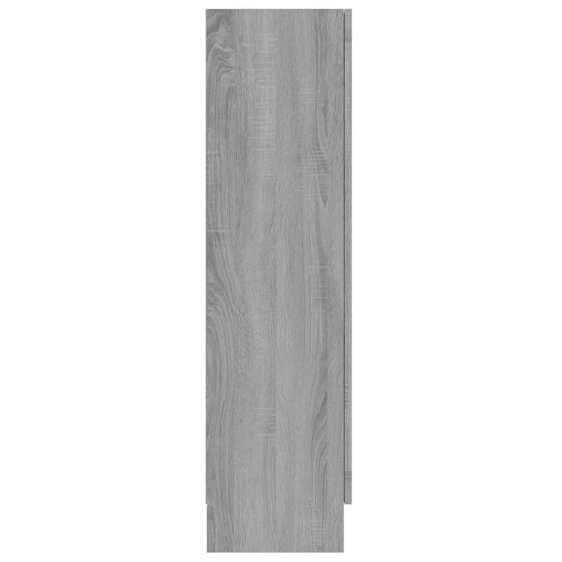 Vitrinenschrank Grau Sonoma 82,5x30,5x115 cm Holzwerkstoff