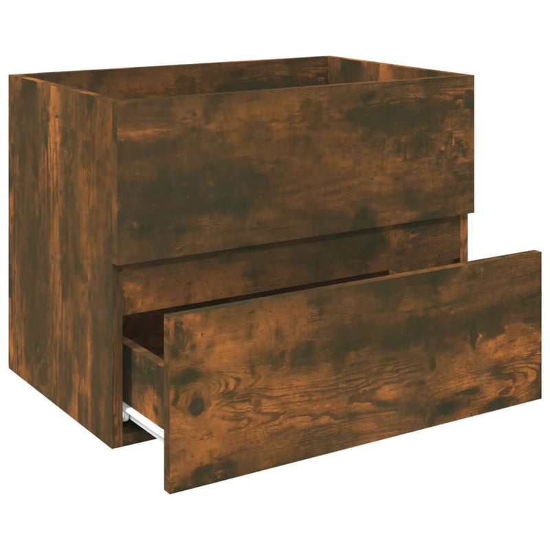 Waschbeckenschrank Räuchereiche 60x38,5x45 cm Holzwerkstoff