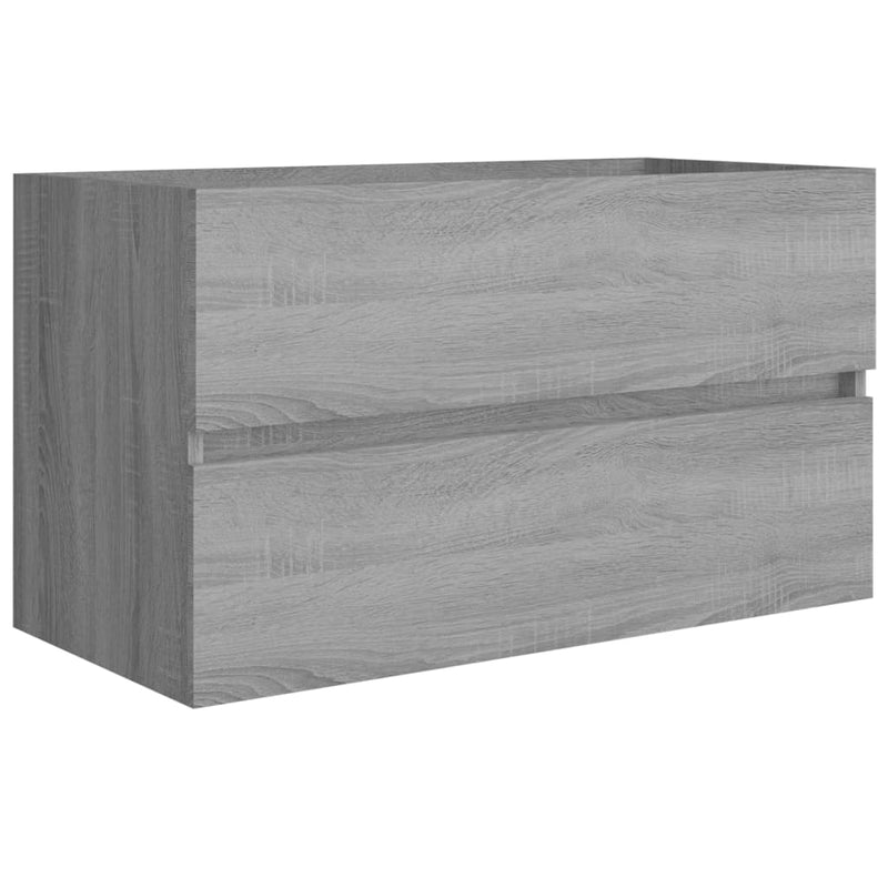 Waschbeckenunterschrank Grau Sonoma 80x38,5x45 cm Holzwerkstoff