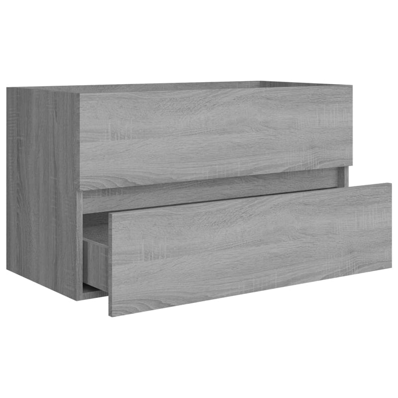 Waschbeckenunterschrank Grau Sonoma 80x38,5x45 cm Holzwerkstoff