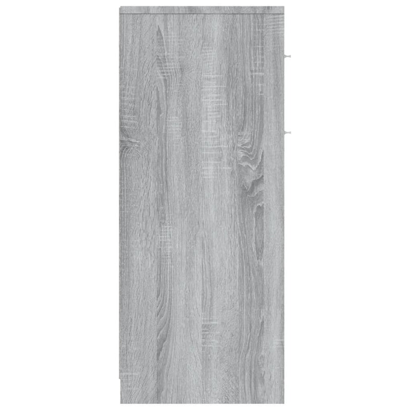 Badezimmerschrank Grau Sonoma 60x33x80 cm Holzwerkstoff