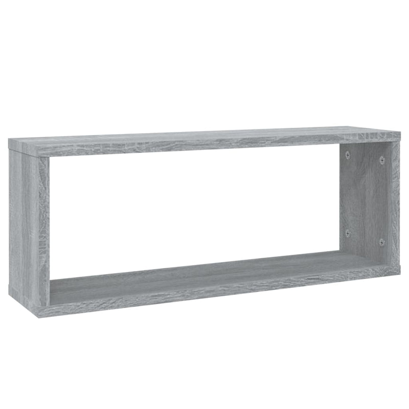 Würfelregale 6 Stk. Grau Sonoma 60x15x23 cm Holzwerkstoff