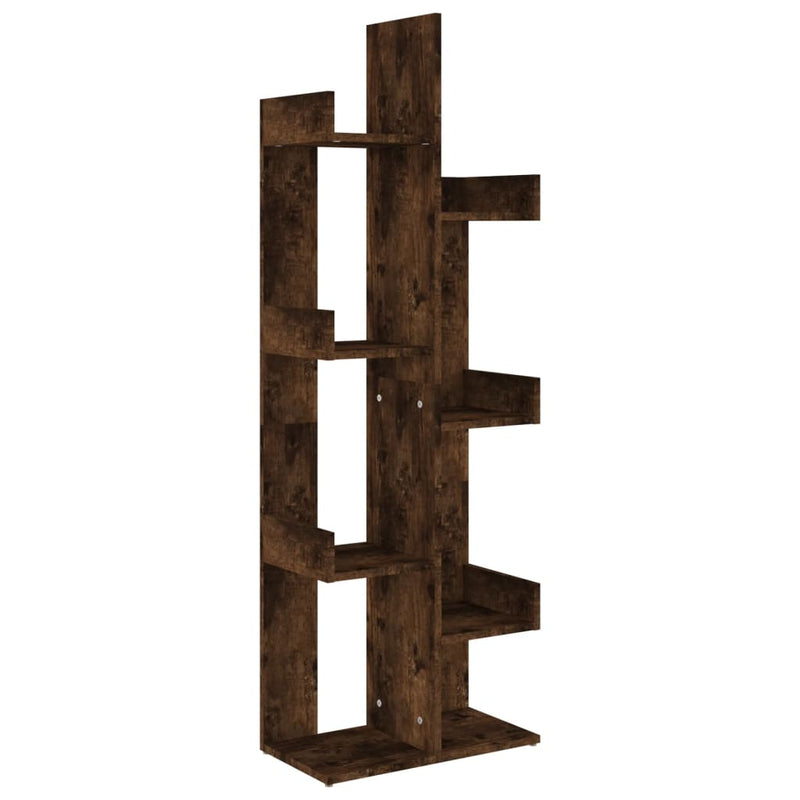 Bücherschrank 48x25,5x140 cm Räuchereiche Holzwerkstoff