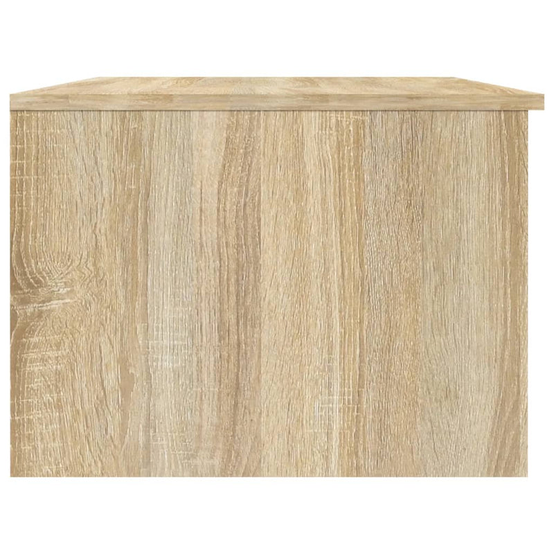 Couchtisch Weiß und Sonoma-Eiche 102x50x36 cm Holzwerkstoff