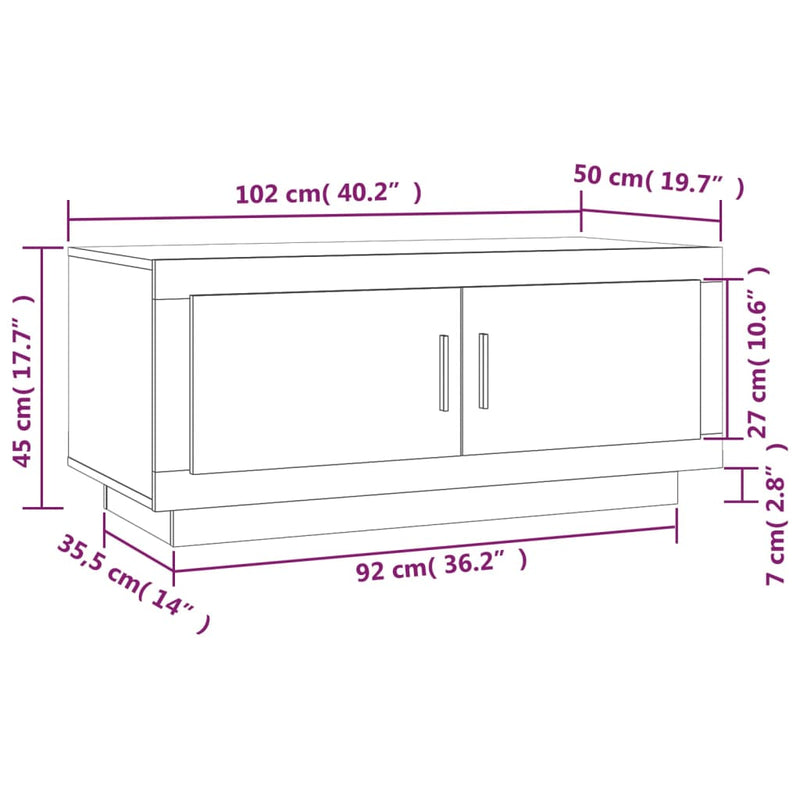 Couchtisch Betongrau 102x50x45 cm Holzwerkstoff