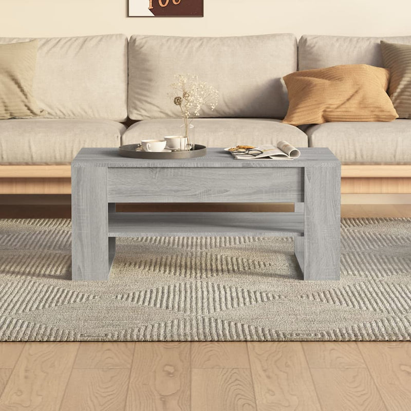 Couchtisch Grau Sonoma 102x55x45 cm Holzwerkstoff