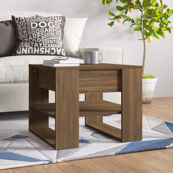 Couchtisch Braun Eichen-Optik 55,5x55x45 cm Holzwerkstoff