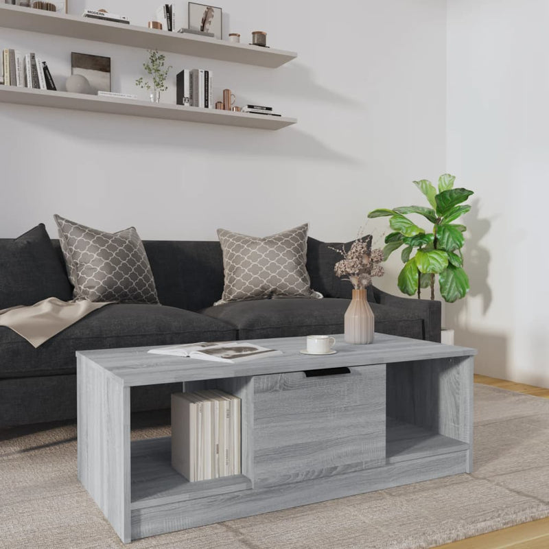 Couchtisch Grau Sonoma 102x50x36 cm Holzwerkstoff