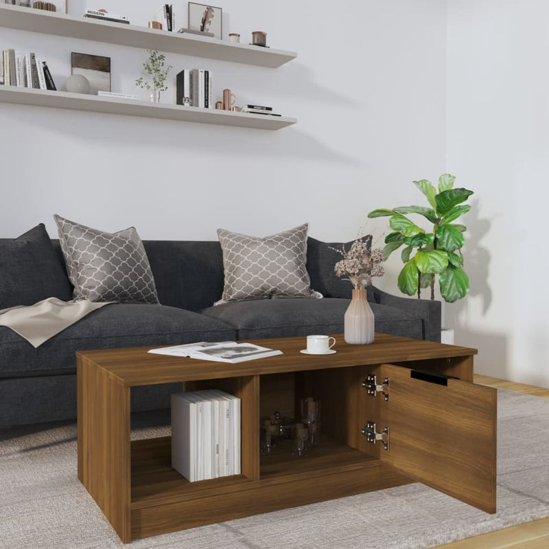 Couchtisch Braun Eichen-Optik 102x50x36 cm Holzwerkstoff