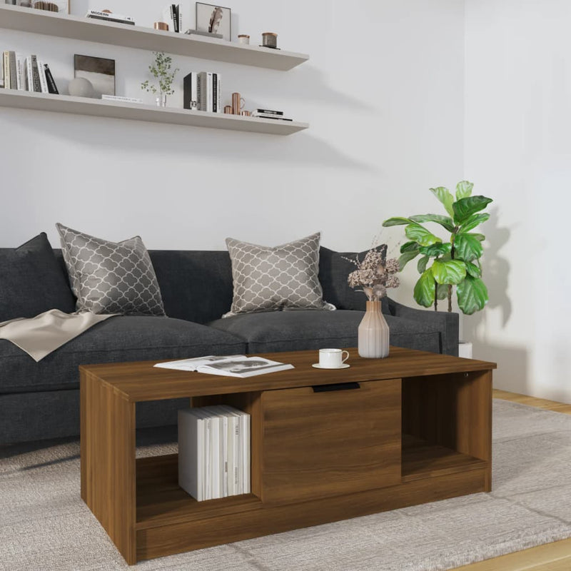 Couchtisch Braun Eichen-Optik 102x50x36 cm Holzwerkstoff