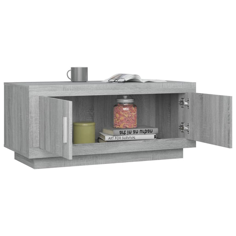 Couchtisch Grau Sonoma 102x50x45 cm Holzwerkstoff