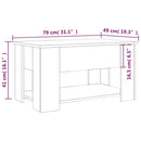 Couchtisch 79X49X41 Cm Holzwerkstoff