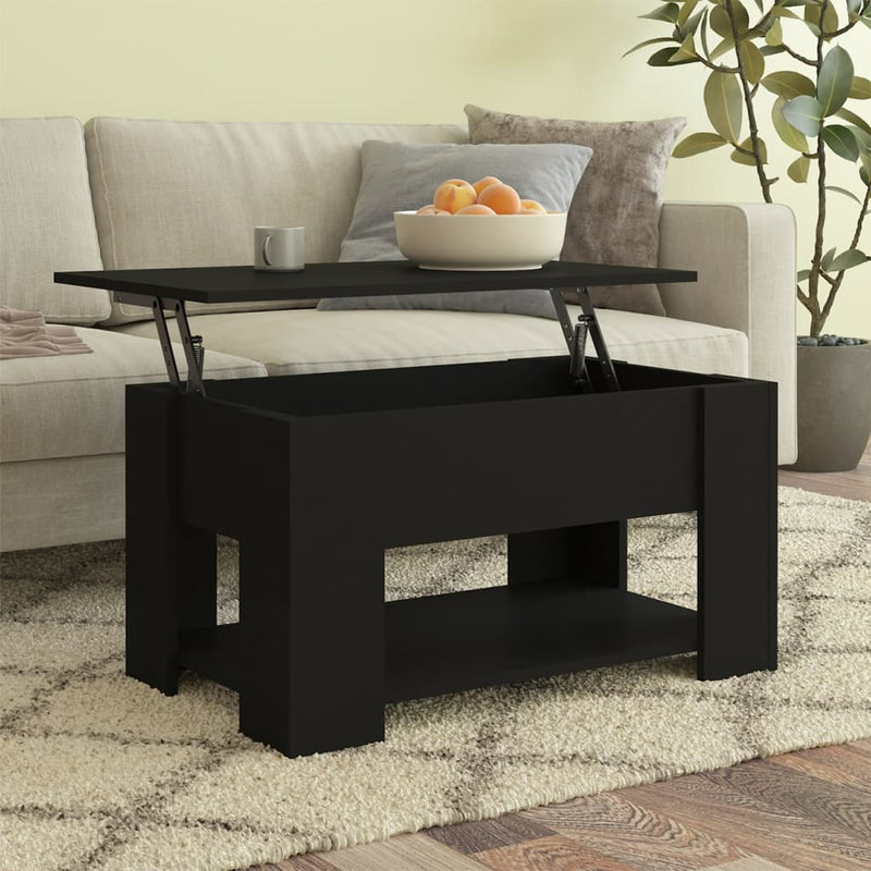 Couchtisch Schwarz 79x49x41 cm Holzwerkstoff