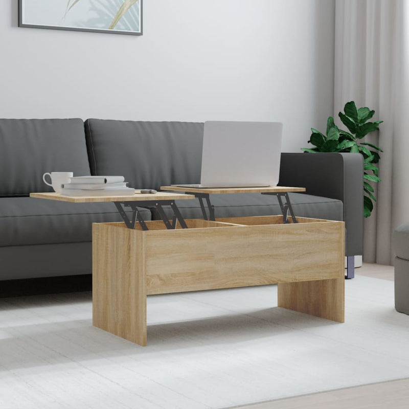 Couchtisch Sonoma-Eiche 102x50,5x46,5 cm Holzwerkstoff