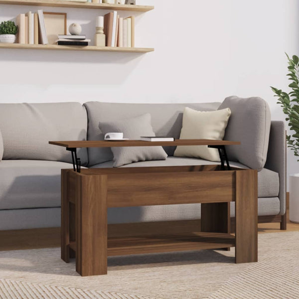 Couchtisch Braun Eichen-Optik 101x49x52 cm Holzwerkstoff