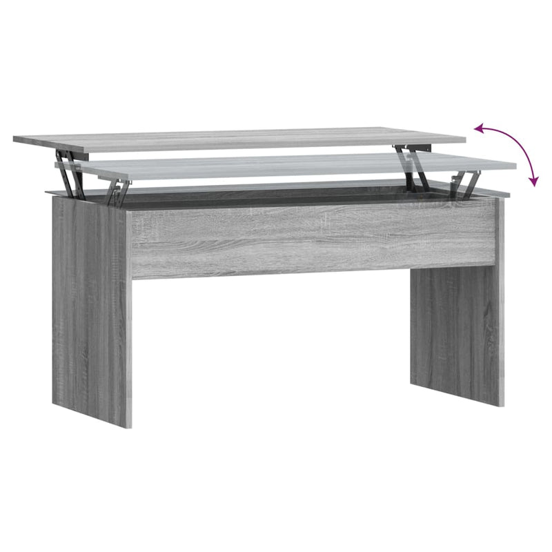 Couchtisch Grau Sonoma 102x50,5x52,5 cm Holzwerkstoff