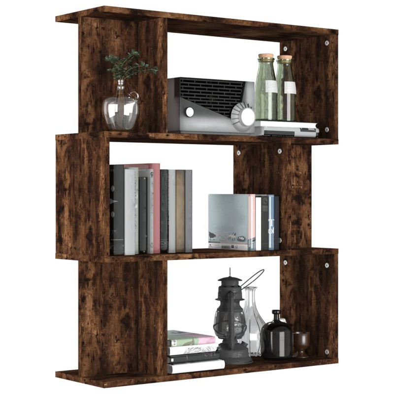 Bücherregal/Raumteiler Räuchereiche 80x24x96 cm Holzwerkstoff