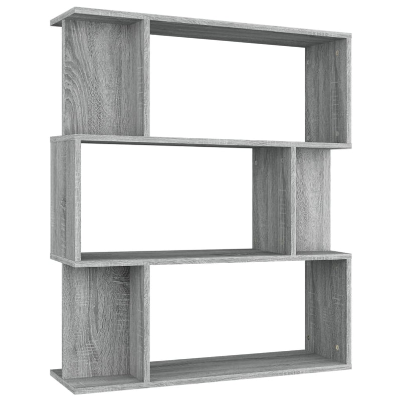 Bücherregal/Raumteiler Grau Sonoma 80x24x96 cm Holzwerkstoff