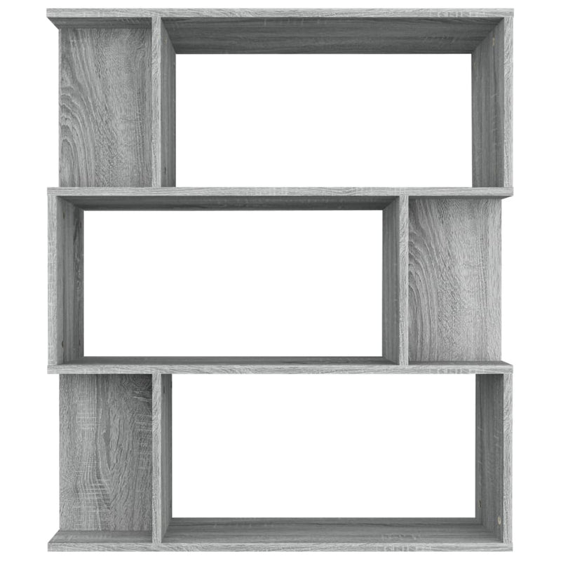 Bücherregal/Raumteiler Grau Sonoma 80x24x96 cm Holzwerkstoff