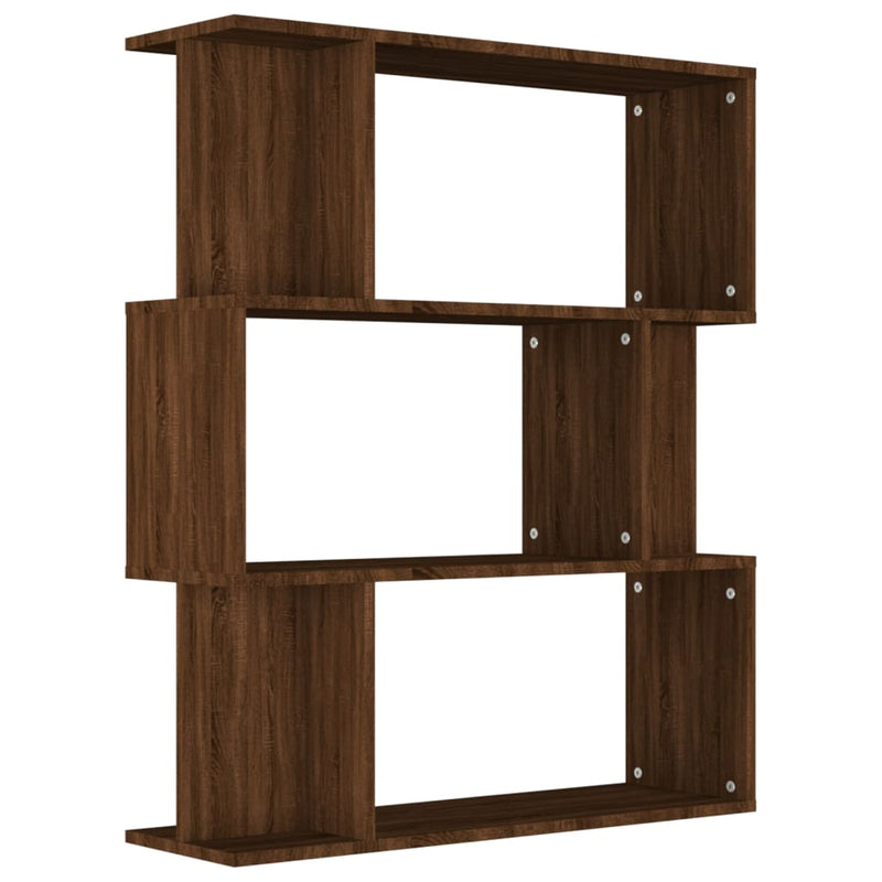 Bücherregal/Raumteiler Braun Eiche 80x24x96 cm Holzwerkstoff