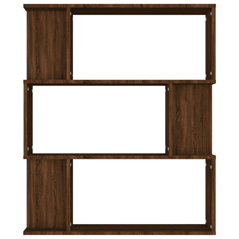 Bücherregal/Raumteiler Braun Eiche 80x24x96 cm Holzwerkstoff