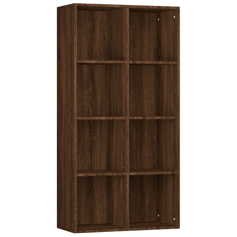 Bücherregal/Sideboard Braun Eiche 66×30×130 cm Holzwerkstoff