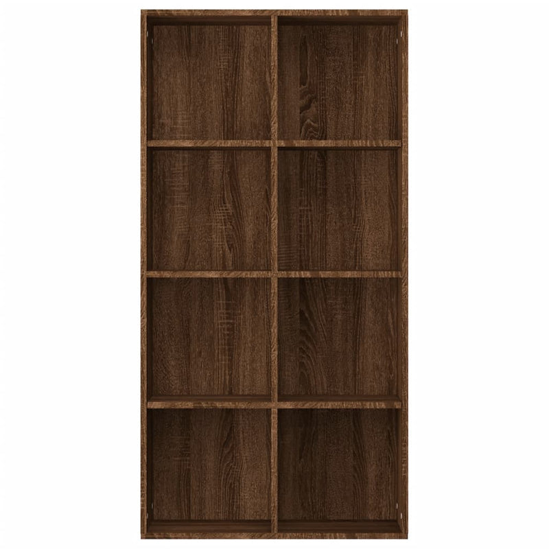 Bücherregal/Sideboard Braun Eiche 66×30×130 cm Holzwerkstoff