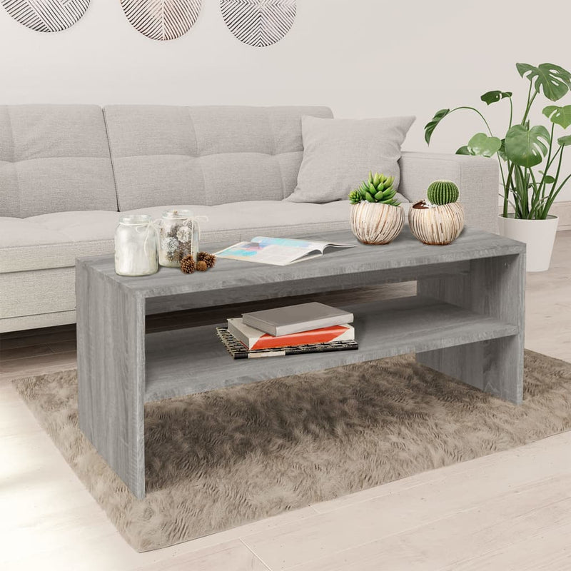 Couchtisch Grau Sonoma 100x40x40 cm Holzwerkstoff