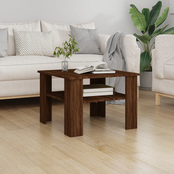 Couchtisch Braun Eichen-Optik 60x60x42 cm Holzwerkstoff