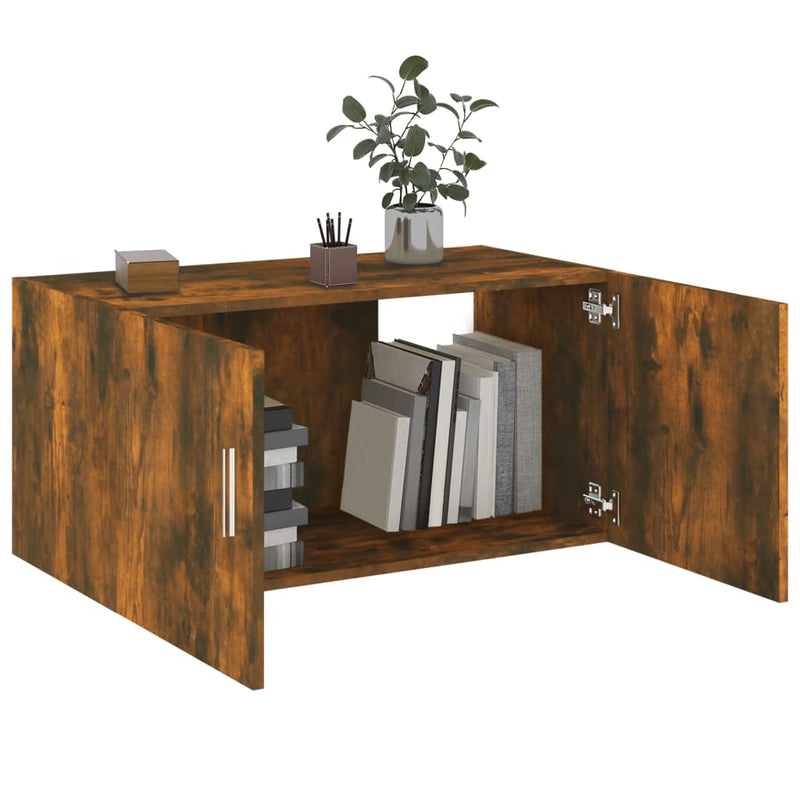 Wandschrank Räuchereiche 80x39x40 cm Holzwerkstoff