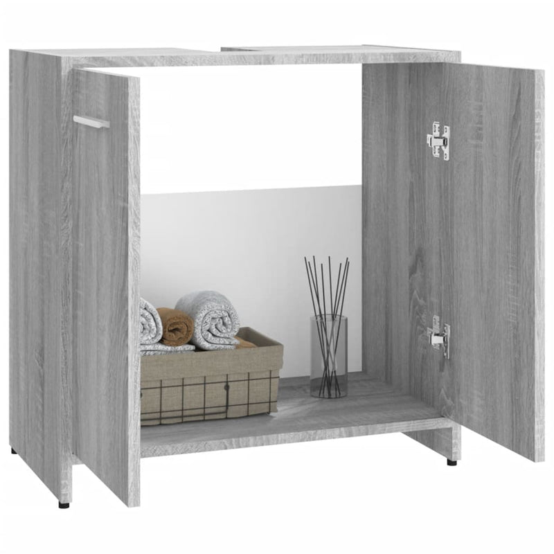 Badezimmerschrank Grau Sonoma 60x33x60 cm Holzwerkstoff