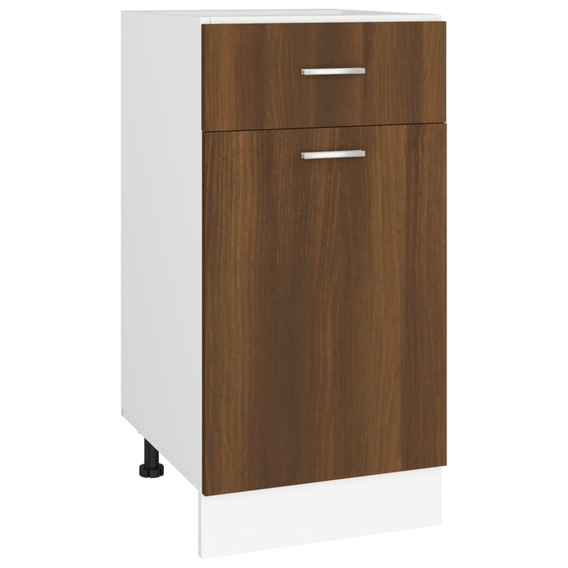 Unterschrank mit Schublade Braun Eichen-Optik 40x46x81,5 cm