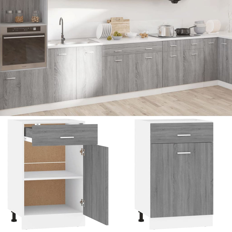 Hängeschrank 20X29,5X60 Cm Holzwerkstoff Grau Sonoma