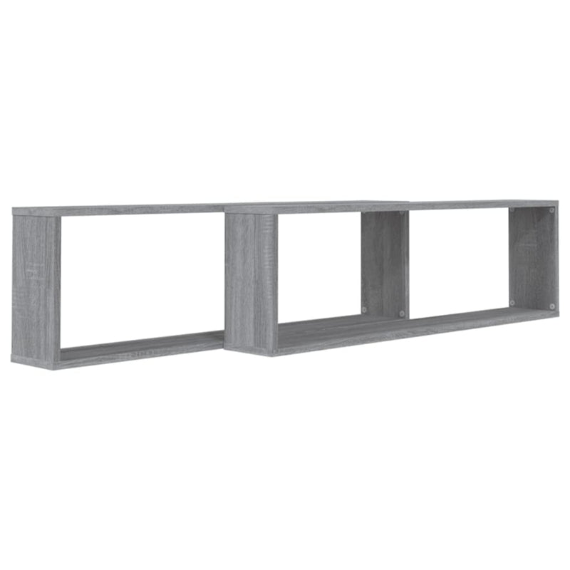 Wandregale 2 Stk. Grau Sonoma 100x15x30 cm Holzwerkstoff