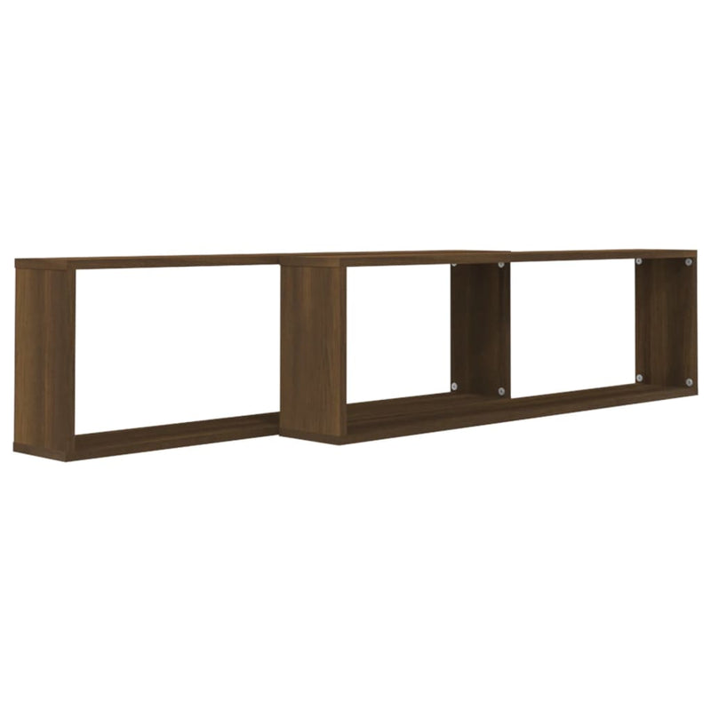 Wandregale 2 Stk. Braun Eichen-Optik 100x15x30 cm Holzwerkstoff