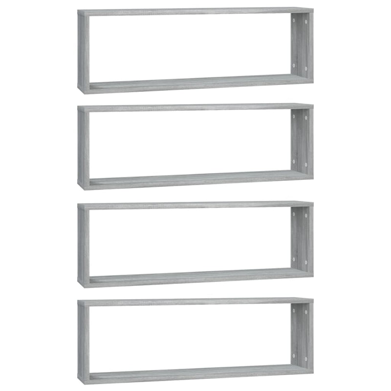 Wandregale 4 Stk. Grau Sonoma 80x15x26,5 cm Holzwerkstoff