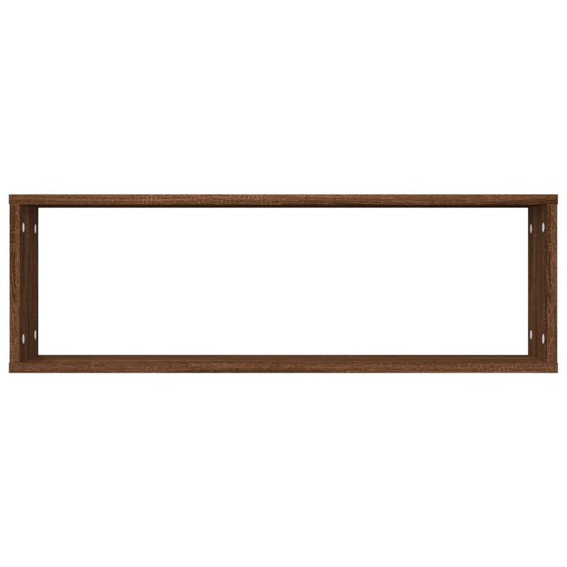 Wandregale 2 Stk. Braun Eichen-Optik 80x15x26,5cm Holzwerkstoff