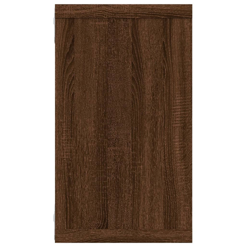 Wandregale 2 Stk. Braun Eichen-Optik 80x15x26,5cm Holzwerkstoff