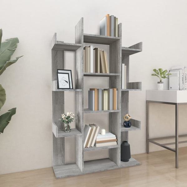 Bücherregal Grau Sonoma 86x25,5x140 cm Holzwerkstoff