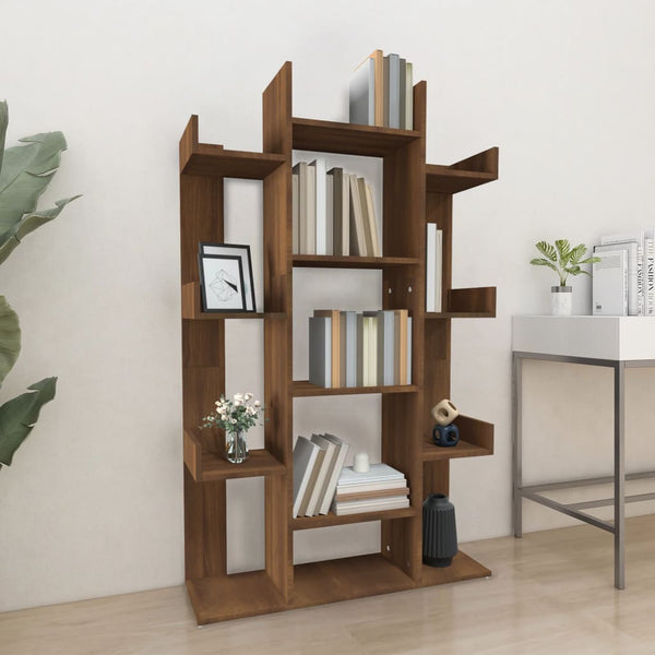 Bücherregal Braun Eichen-Optik 86x25,5x140 cm Holzwerkstoff