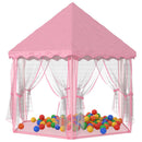 Prinzessin-Spielzelt Mit 250 Bällen Rosa 133X140 Cm