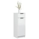 Badschrank Hochglanz-Weiß 32X34X90 Cm Holzwerkstoff