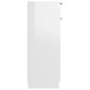Badschrank Hochglanz-Weiß 32X34X90 Cm Holzwerkstoff