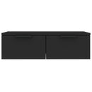 Wandschrank Schwarz 68X30X20 Cm Holzwerkstoff
