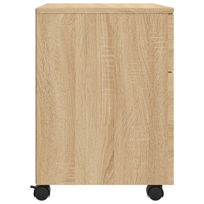 Mobiler Aktenschrank mit Rollen Sonoma-Eiche 45x38x54 cm