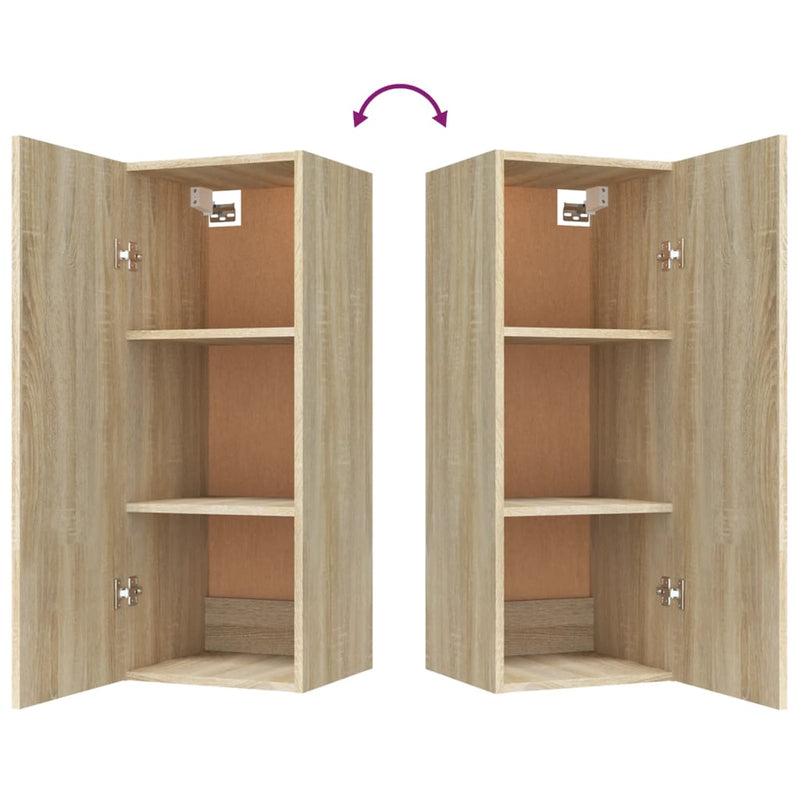 Wandschrank Sonoma-Eiche 34,5x34x90 cm Holzwerkstoff